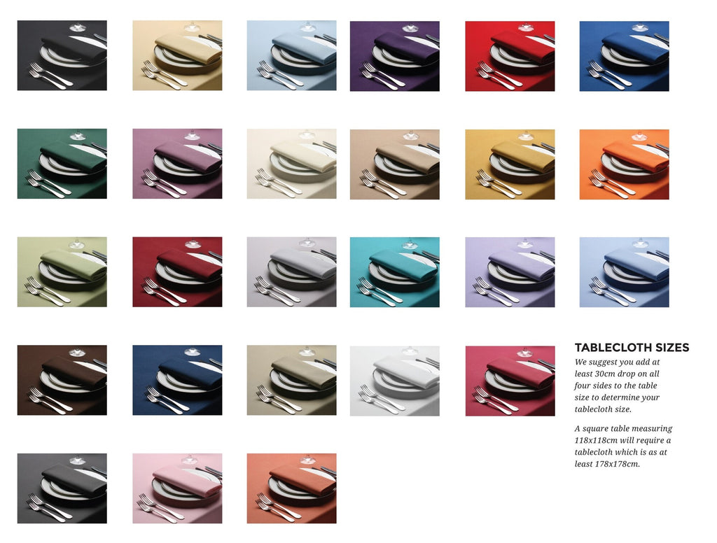 Amalfi Circular Tablecloth Plain Weave 178cm Diameter