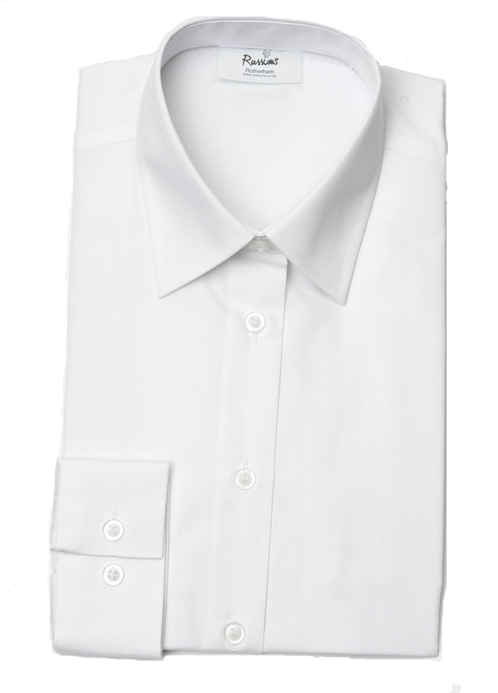 Blouse Plain Collar Long Sleeves