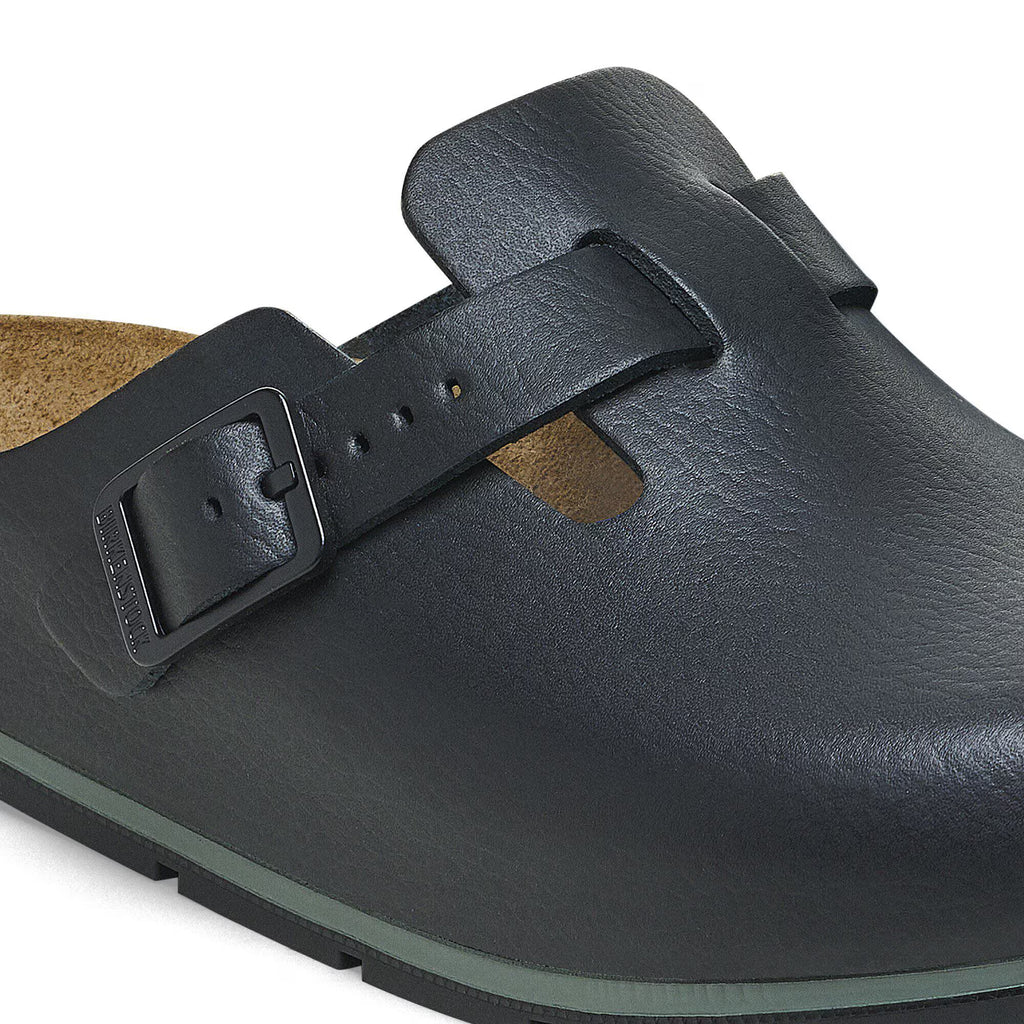 Birkenstock Boston PRO Natural Leather Clog Black *New Style*
