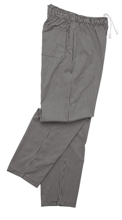 Scholar Chefs Trousers Small Black & White Check