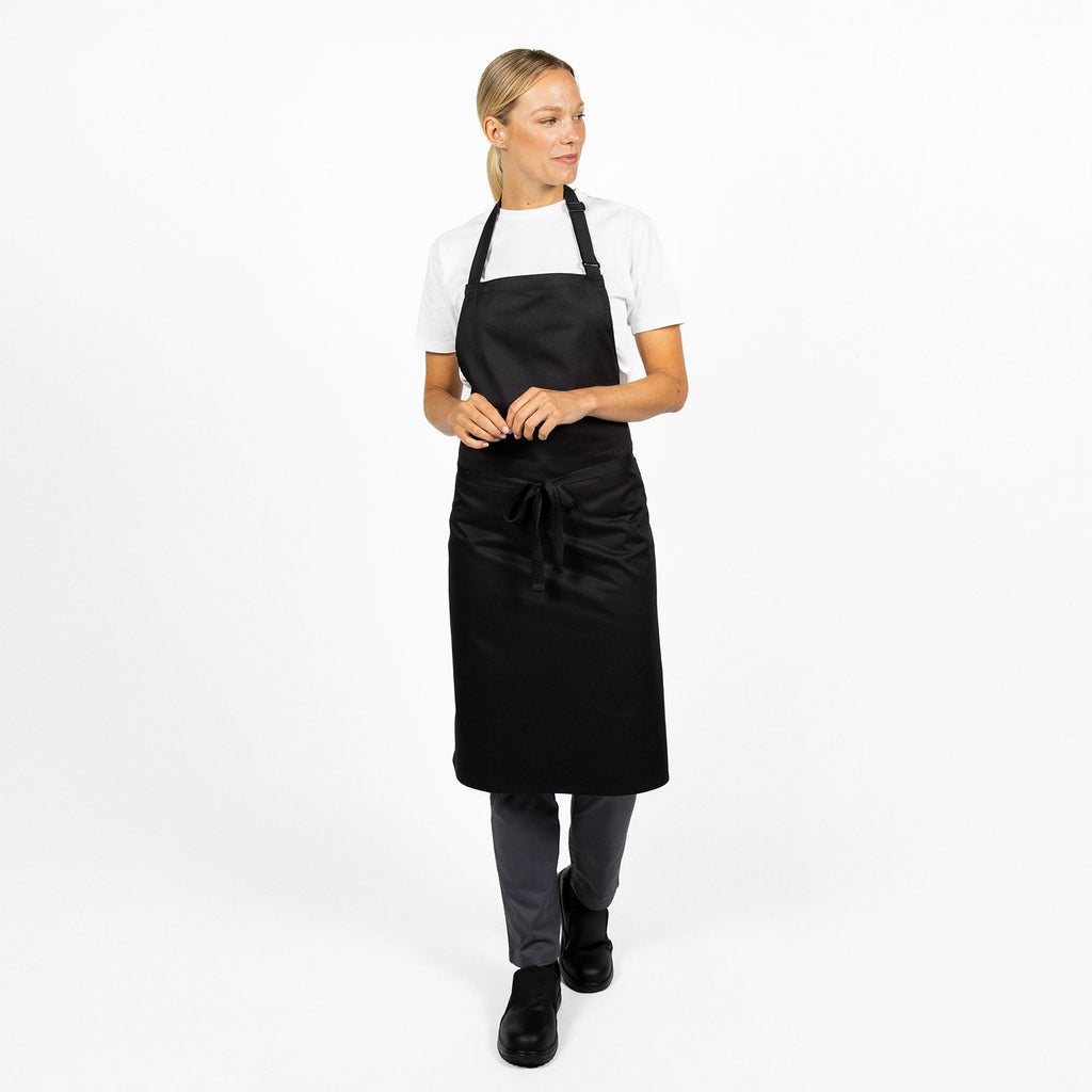 Le Chef Df76m Bib Apron Black 28" X 36"