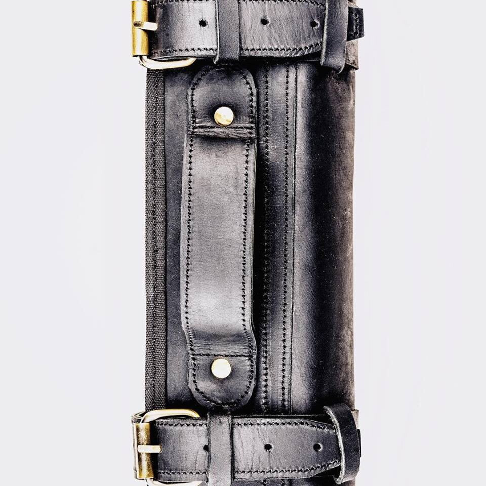Chefi Small Leather Knife Roll 9 Piece Carol (Black)