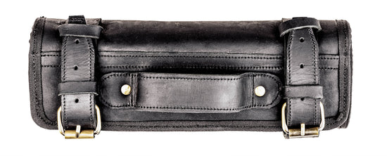 Chefi Small Leather Knife Roll 9 Piece Carol (Black)