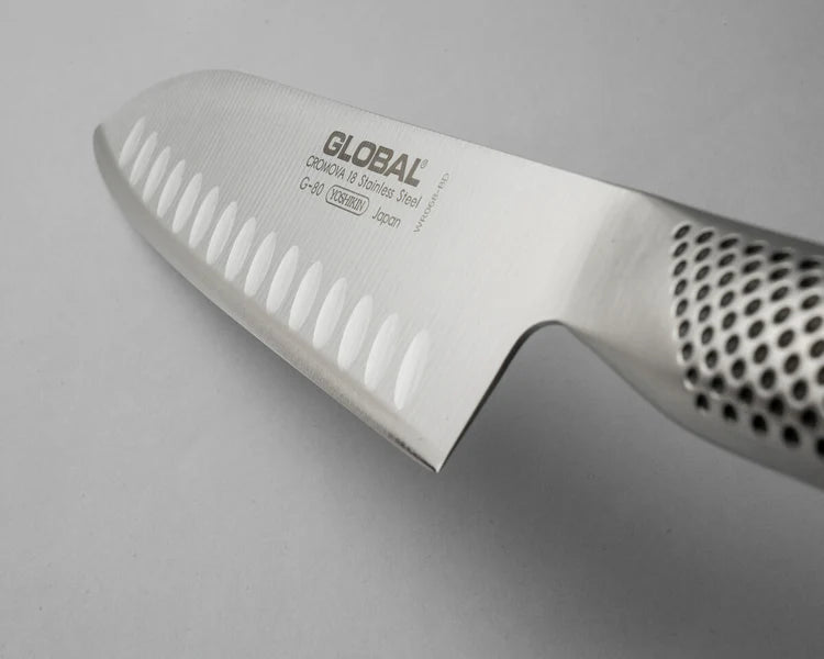 Global G80 Santoku Knife Fluted 18cm
