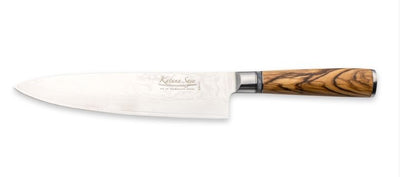 Katana Saya Olive Wood Handled Chefs Knife 20cm (Kso-17)