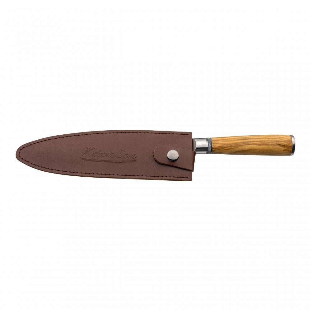 Katana Saya Olive Wood Handled Bread Knife 20cm (Kso-16)