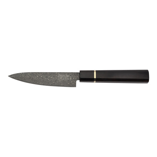 Katana Saya Smoke Ebony Wood Handled Utility Knife 12cm (Ksm-12)