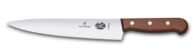 Victorinox Wooden Handle Cooks Knife Serrated 22cm