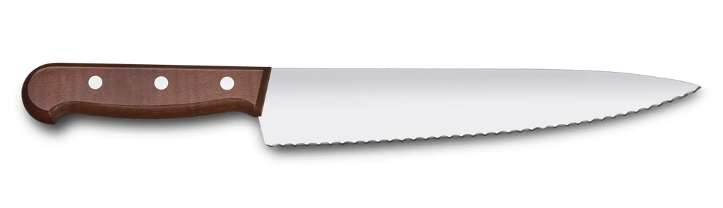 Victorinox Wooden Handle Cooks Knife Serrated 22cm