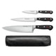 WÜSTHOF Classic 3 Piece Knife Set With Roll