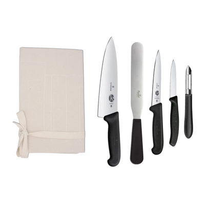 Knife Set Victorinox Medium With 20cm Deep Cooks Knife In Cotton Wallet