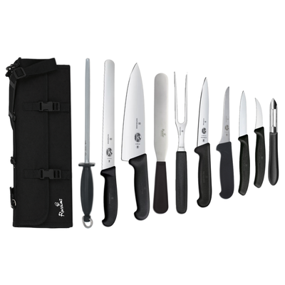 Knife Set Victorinox Large With 20cm Deep Cooks Knife In KC210 Case