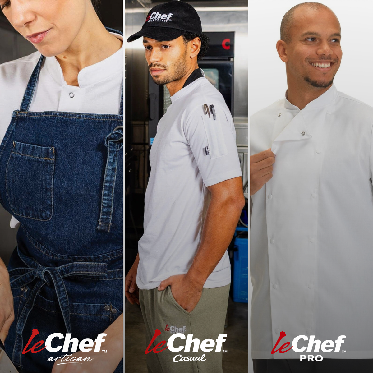<h1><strong>Le Chef clothing</strong></h1><p>Professional chefwear designed for comfort, performance and long-lasting wear.</p>