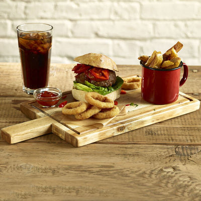 Acacia Serving/Steak Board With Handle Large 42cm x 23cm x 2.5cm
