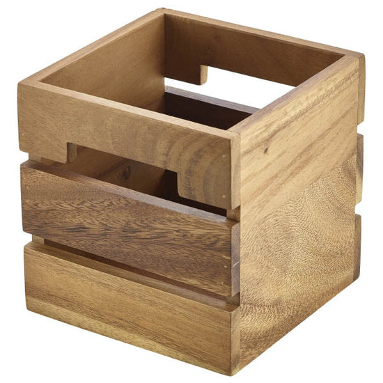 Acacia Wood Box / Riser Gn 1/4 15Cm X 15Cm X 15Cm