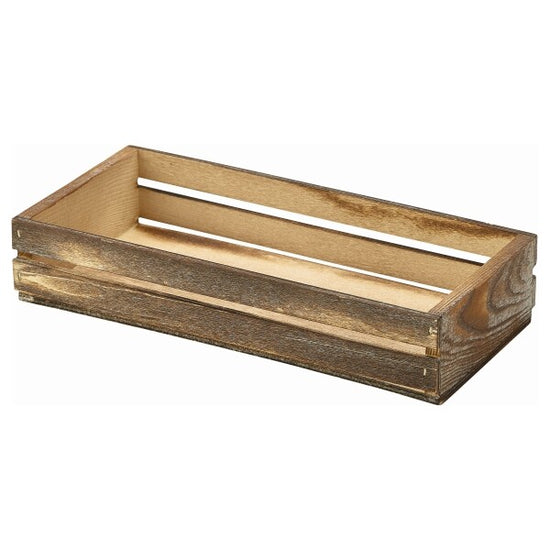 Wooden Display Crate 25Cm X 12Cm X 5Cm Dark Rustic