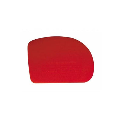 Small Red Plastic Bowl Scraper 12cm X 8.5cm