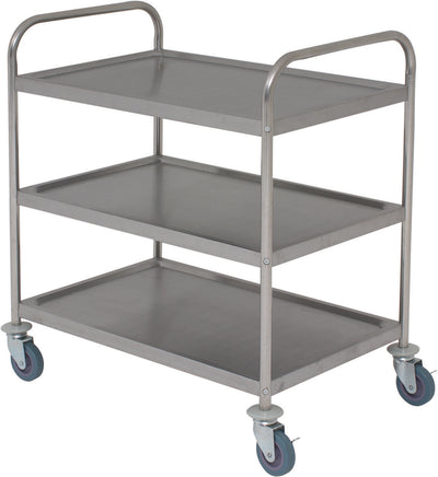 Trolley 3 Tier S/S Flat Packed 92cm X 53cm X 86cm