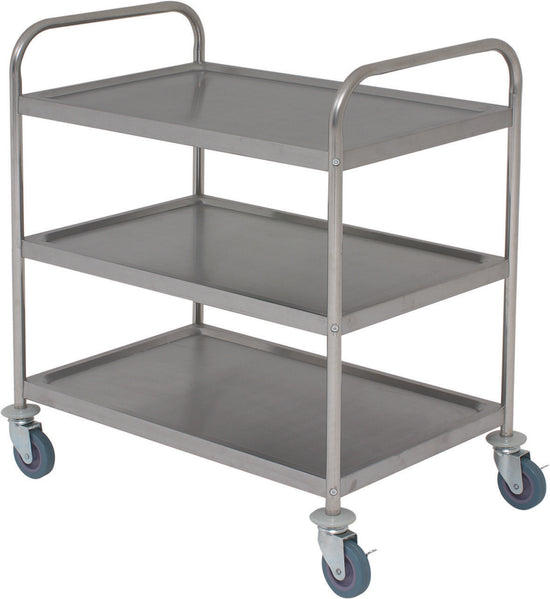 Trolley 3 Tier S/S Flat Packed 92cm X 53cm X 86cm