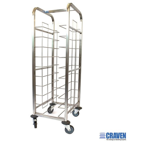 Tray Clearing Trolley Double Column 10 Level 875mm (W) X 578mm (D) X 1393mm (H)