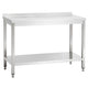 Catering Table S/S With Upstand & Shelf 1200mm (W) X 600mm (D) X 850mm (H) Self Assembly