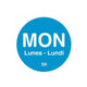 Day Of The Week Labels 20mm Dia (Roll Of 1000) Monday/Blue
