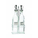 Glass Oil & Vinegar Dispensers With Chrome Stand