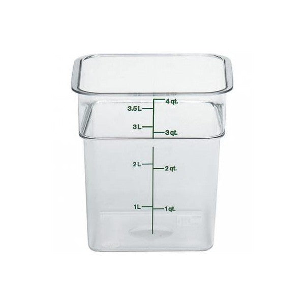 Square Space Saving Food Container Polycarbonate 3.8 Ltr