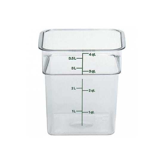 Square Space Saving Food Container Polycarbonate 3.8 Ltr