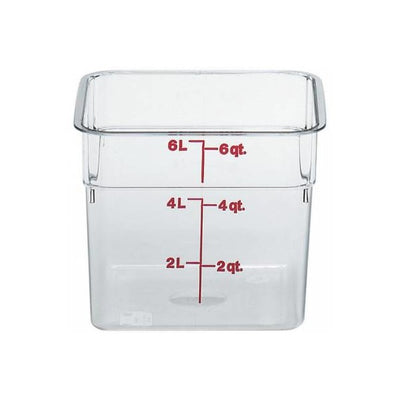 Square Space Saving Food Container Polycarbonate 5.7 Ltr