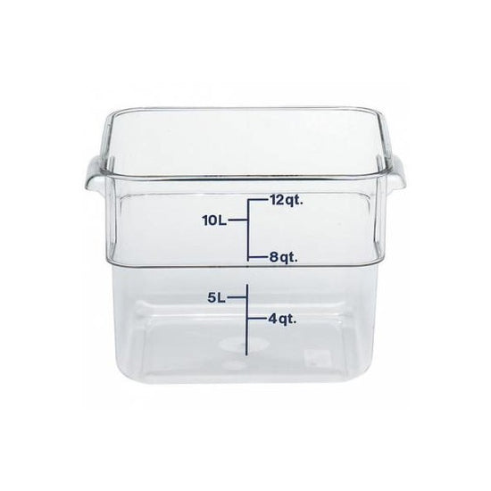 Square Space Saving Food Container Polycarbonate 11.4 Ltr