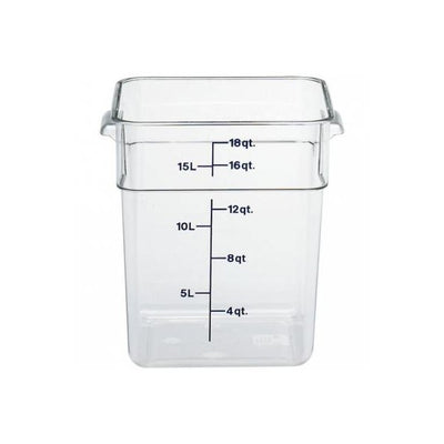 Square Space Saving Food Container Polycarbonate 17.2 Ltr