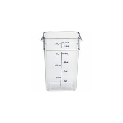 Square Space Saving Food Container Polycarbonate 20.8 Ltr