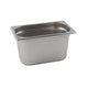 Food Pan Gastronorm S/S GN1/4 26cm X 16cm X 15cm Deep
