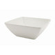 White Melamine Curved Square Bowl 26.2 x 9.8cm (W x H) - 415cl/146.1oz