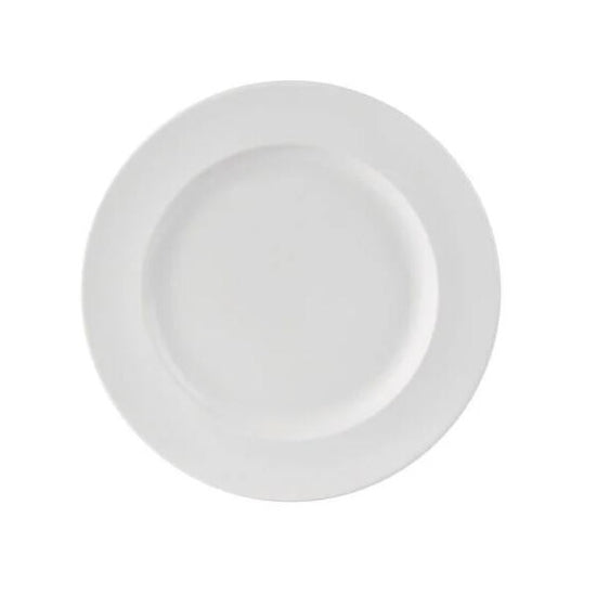 Simply White Porcelain Wide Rim Plate 28cm (Box Of 4)