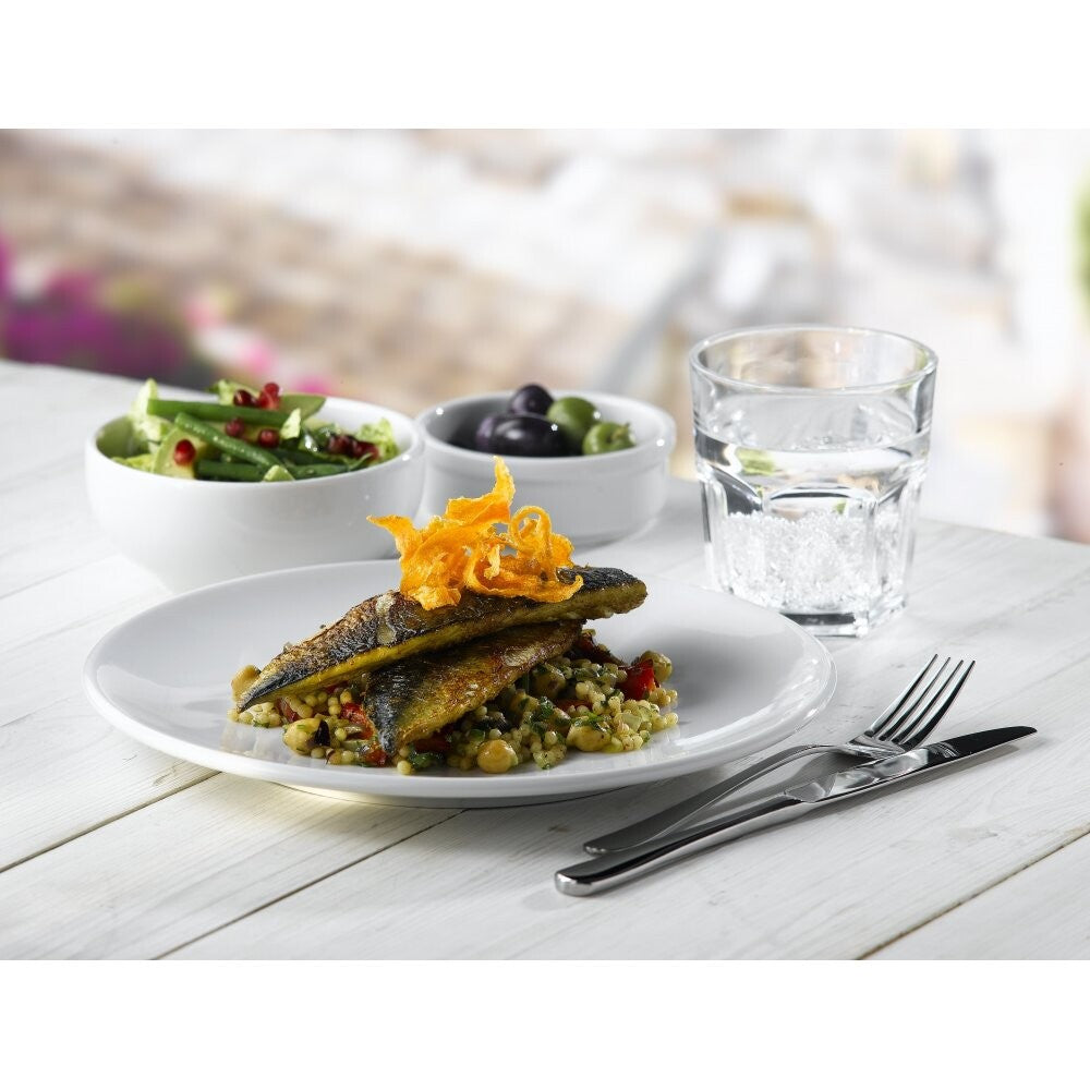 Genware Porcelain Coupe Plate 18cm (Box Of 6)