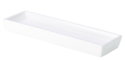 Genware Porcelain Rectangular Dish Holder 28cm X 8cm (Box Of 6)