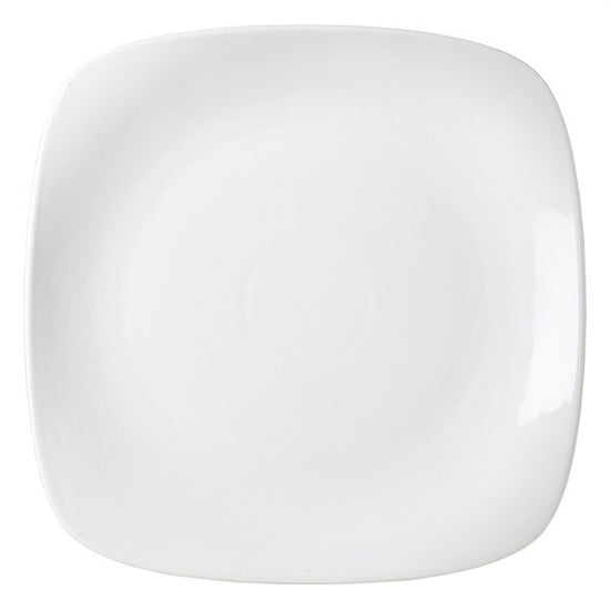 Genware Porcelain Rounded Square Plate 17cm (Box Of 6)