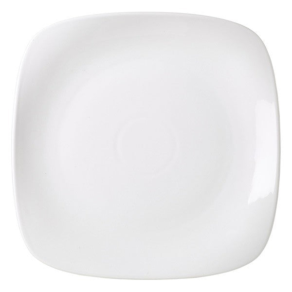 Genware Porcelain Rounded Square Plate 21cm (Box Of 6)