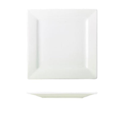Genware Porcelain Square Plate 21cm (Box Of 6)