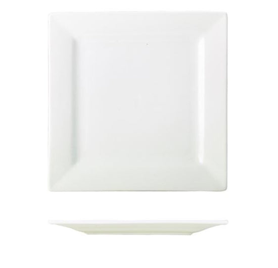 Genware Porcelain Square Plate 26cm (Box Of 6)