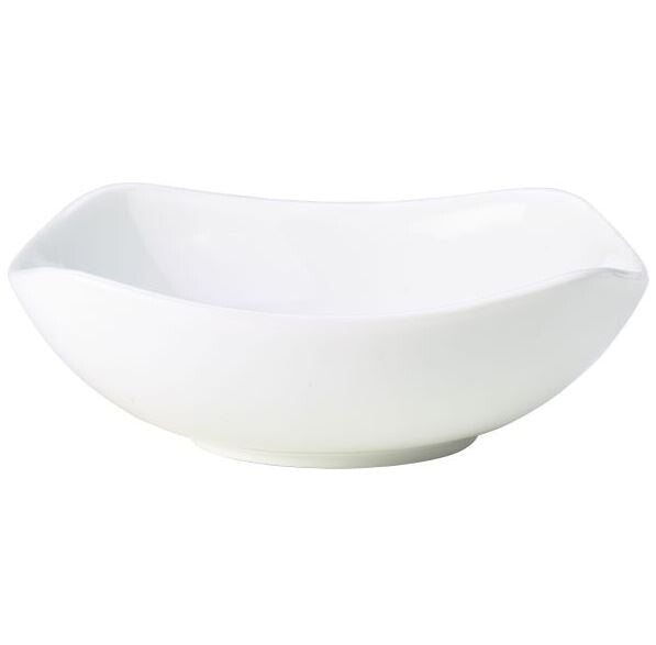 Genware Porcelain Rounded Square Bowl 17cm (Box Of 6)