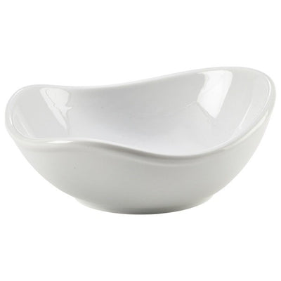 Genware Porcelain Organic Triangular Bowl 15cm X 14.3cm X 6.1cm (Box Of 6)
