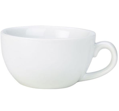 Genware Porcelain Bowl Shaped Cup Medium 25cl / 8.8oz (Box Of 6)