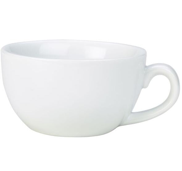 Genware Porcelain Bowl Shaped Cappuccino Cup 40cl / 14oz (Box Of 6)