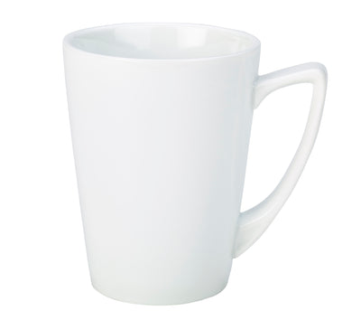 Genware Porcelain Angled Latte Mug 35cl / 12.31oz (Box Of 6)
