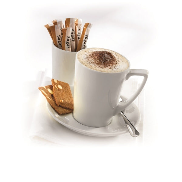 Genware Porcelain Angled Latte Mug 35cl / 12.31oz (Box Of 6)