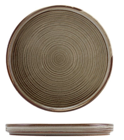 Terra Porcelain Low Presentation Plate 25cm (Box Of 6)