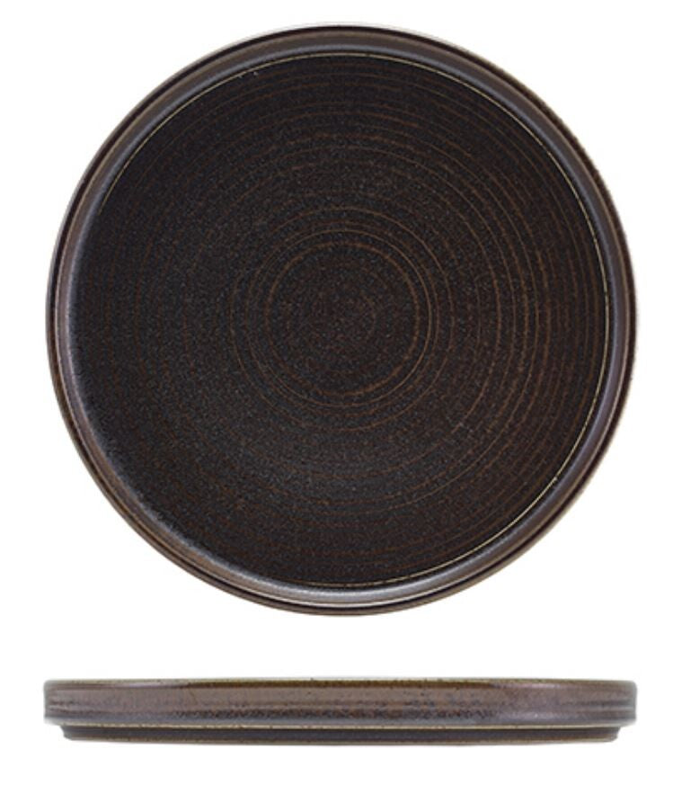 Terra Porcelain Low Presentation Plate 25cm (Box Of 6)